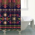 thumbnail image 4 of Boho Floral Shower Curtain 72x72 Inches - Tropical Leaves, Vintage Botanical Print, Waterproof Fabric for Chic Bathroom Decor, Modern Farmhouse & Bohemian Style, 4 of 5