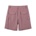 thumbnail image 2 of Jean Shorts Long New Women’s Cargo Shorts Summer Outdoor Fitness Shorts High Waist Workout Yoga Running Bottoms with Pockets Pinks XXL, 2 of 8