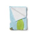 thumbnail image 2 of Dog Driver Soft Flannel Fleece Blanket, Puppy on the Road Car Jack Russell Journey Terrier Speed Race Cartoon, Cozy Plush for Indoor and Outdoor Use, 60" x 80", Baby Blue Lime Green, by Ambesonne, 2 of 5