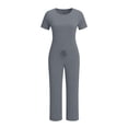 thumbnail image 7 of JYnXIANTI Workout Sets for Women Two Piece Outfit Fitted Crop Tops with Baggy Pants Set Athletic Matching Clothing Active Wear, 7 of 7