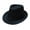 Black, variant on Unisex Straw Fedora Sun Hat Panama Trilby Crushable Mens Ladies Foldable Travel Party Hats