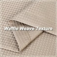 thumbnail image 4 of Haperlare Kitchen Curtain 30"W x 24"L Waffle Woven Textured Light Filtering Tier Curtains for Bathroom Cafe, Taupe, 2 Panels, 4 of 7