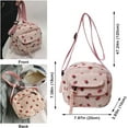 thumbnail image 6 of Cute Purses for Women Strawberry Bag Corduroy Tote Bag for Women Messenger Bag Cute Crossbody Bags Handbags, 6 of 7