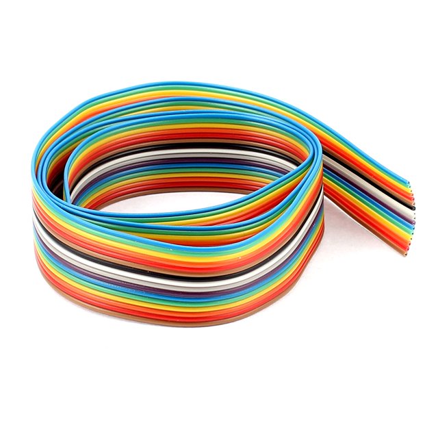 Cable puente Unique Bargains Tablero de circuitos 70 cm color Arco Iris 16 vías