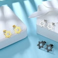 thumbnail image 6 of Jewmon Star of David Earrings Stud for Men Women 925 Sterling Silver Magen David Stud Earrings, 6 of 7