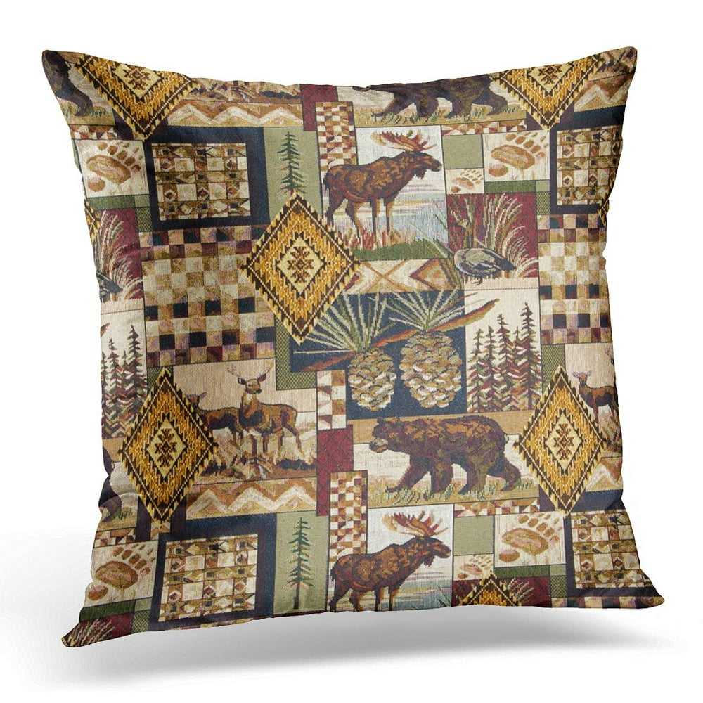 STOAG Cottage Rustic Country Log Cabin Lodge Throw Pillowcase Cushion