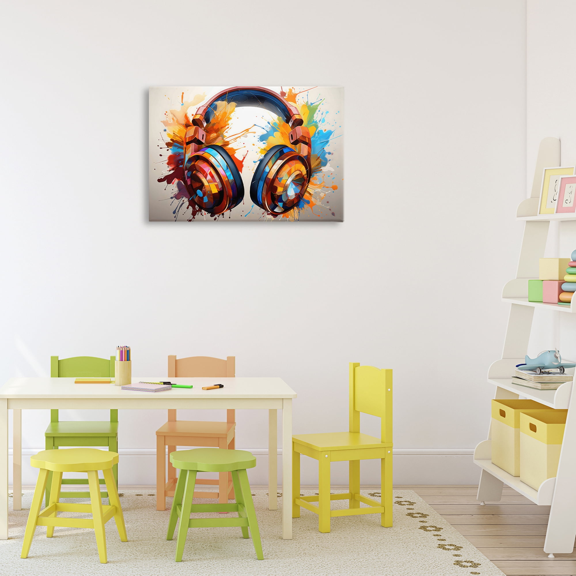 Stupell Industries Music In Color Splatter Canvas Wall Art, design by Creative Studio
