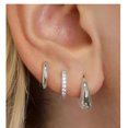 thumbnail image 2 of Cobre Ear Cuffs Minimalista Geométrico Beaded Studs Pendientes de aro para Europea y conjuntos con estilo, 2 of 5