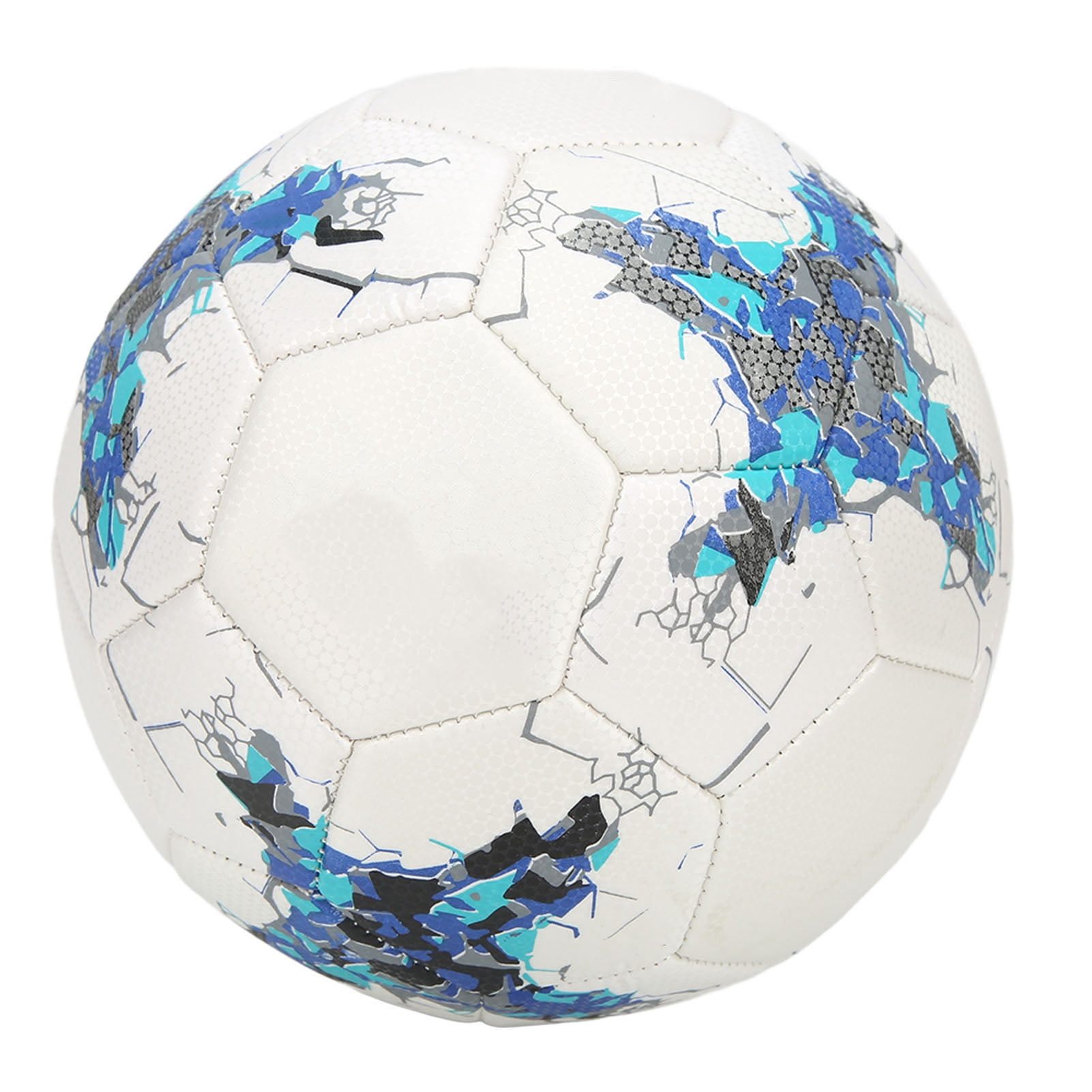 NFTIGB Inflatable Size 5 Soccer Ball, Premium Blue PU Leather for Youth and Adult Players, Durable Outdoor Match and Training Equipment (8.27 inches / 21 cm, Ships Deflated)