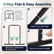 Lineslife Walking Pad Handle Bar Only,Adjustable Handrail 31.5-37.4 Inches Fits Treadmills Up to 24.8 Wide with Anti-Slip Foam Grips Black