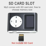 Mp3 Player 128gb Music Mini Mp3 LCD Screen Mini Portable Mp3 Music Player Metal Mini Clip Mp3 Support Memory Card with 3.5mm Earphone, Portable Clip-On MP3 Player with LCD Screen and FM Function