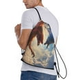 thumbnail image 2 of Bingfone Cloud Red And Blue Dragon Drawstrings Backpacks Bags for Men Women Gym Drawstrings Bag-Medium, 2 of 8