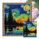 thumbnail image 1 of Hilo Algodón Ecológico Bordado Punto Cruz Cielo Estrellado Impreso 14 Quilates 41x47cm, 1 of 9