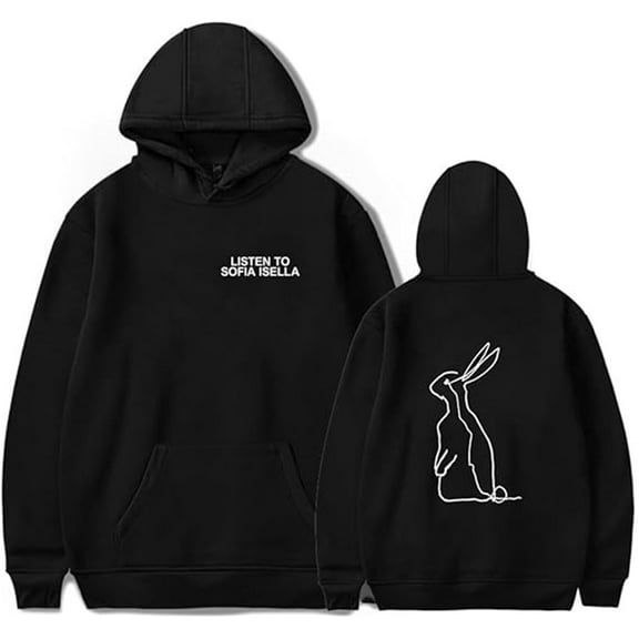 BHLPSKRSET Sofia Isella Merch Rabbit Hoodie unisex long sleeved fashionable trend pullover sweatshirt