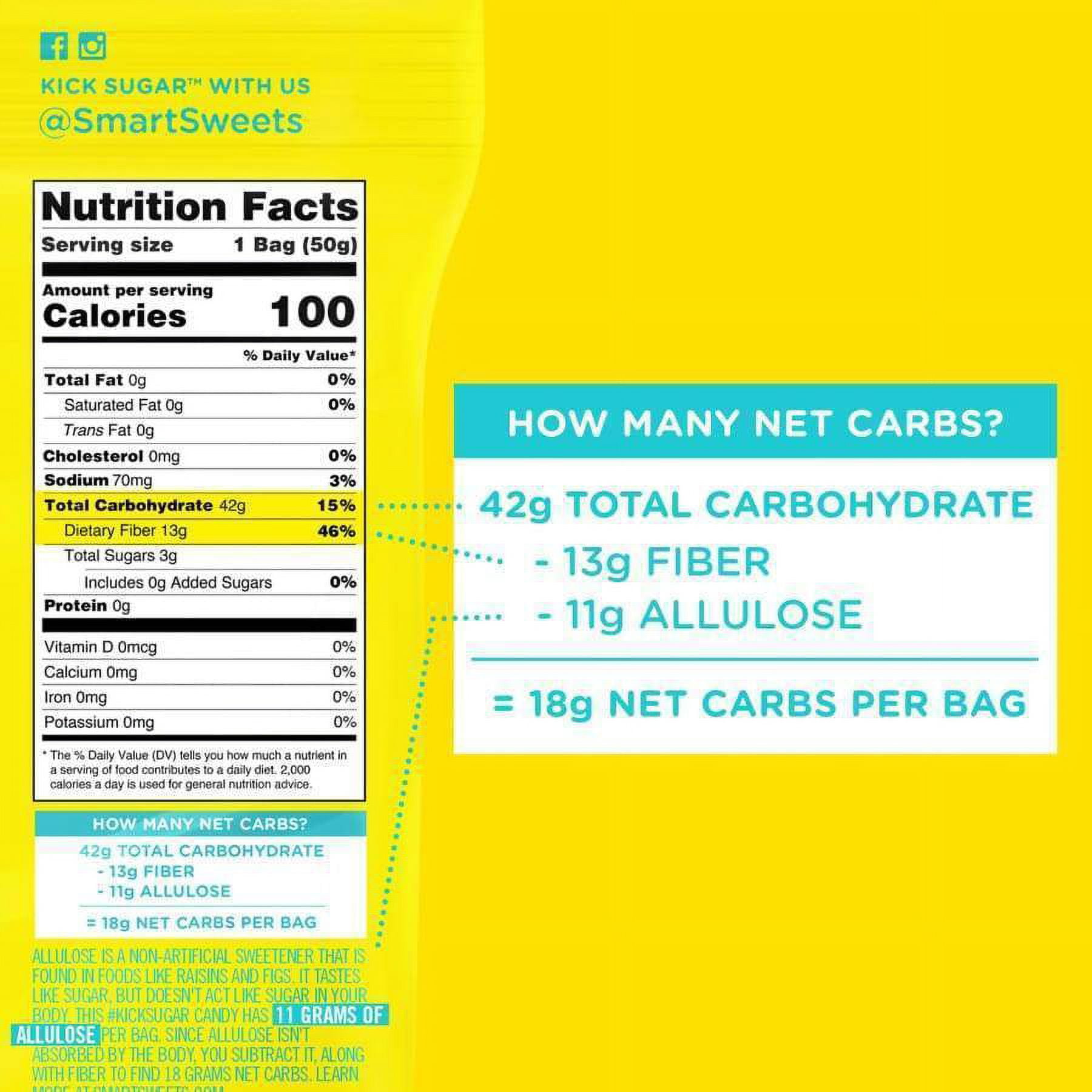 SmartSweets Sour Blast Buddies, Candy With Low Sugar 3g, Low Calorie 100, Net Carb 12, Plant Based, Gluten Free, No Artifical Colors or Sweeteners 1.8 Oz Bags (Pack of 6)