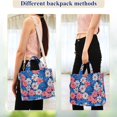 thumbnail image 4 of FORMRS Womens Corduroy Tote Bag Crossbody Shoulder Handbag with Pocket, Pink Flowers Pattern, 4 of 7