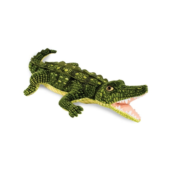 Real Planet 43" Green Crocodile Alligator Realistic Stuffed Animal, Reptile Lizard Plush Toy & STEM Learning Gift for Birthday Boys & Girls