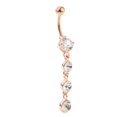 thumbnail image 2 of thinsony Stainless Steel Maple Leaf Dangle Navel Ring Belly Button Ring 5Pcs, 2 of 9