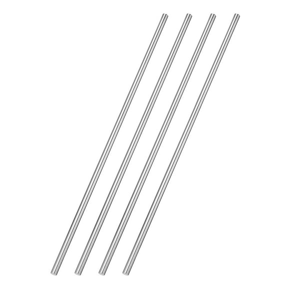 4 Pack 304 Stainless Steel Round Rod 1/4" Diameter 12" Length Solid Rod