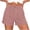 Pink, variant on Horkkom Linen Shorts for Women Button Zipper Elastic Waist Shorts Summer Vacation Casual Shorts with Pockets L
