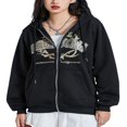 thumbnail image 1 of PENGXIANG Men‘s Loose Hoodies Fashion Letter Pattern Long Sleeve Fall Jacket, 1 of 9
