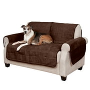 FurHaven Pet Furniture Cover | Suede Furniture Cover Protector for Dogs & Cats, Espresso, Loveseat
