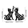 thumbnail image 4 of DefiDgd 2pcs Metal Cat Garden Stakes Black,Silhouette Style Yard Decor with Butterfly and Floral Cutout Design for Outdoor Lawn Flower Bed Patio Porch Pathway Home Decoration(BB), 4 of 6