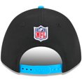 thumbnail image 4 of Men's New Era Black/Blue Carolina Panthers 2025 NFL Draft 9FORTY A-Frame M-Crown Adjustable Hat, 4 of 5