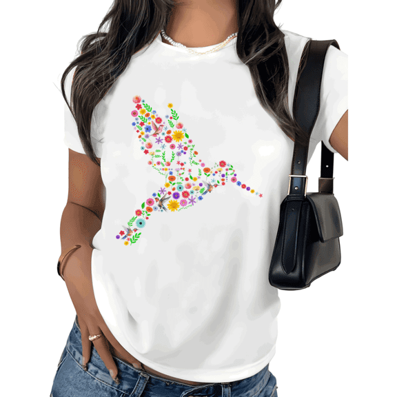 White Print Tshirt New York State Floral Map Graphic Tees Shirts NY State Pride Travel Souvenir Flower Design Casual Cotton Tee S 5XL Tops