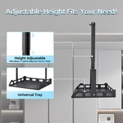 ZDSSY Black Universal Ceiling Extending Projector Tray, Height Adjustable, Universal Bracket with Concealed Cable Management