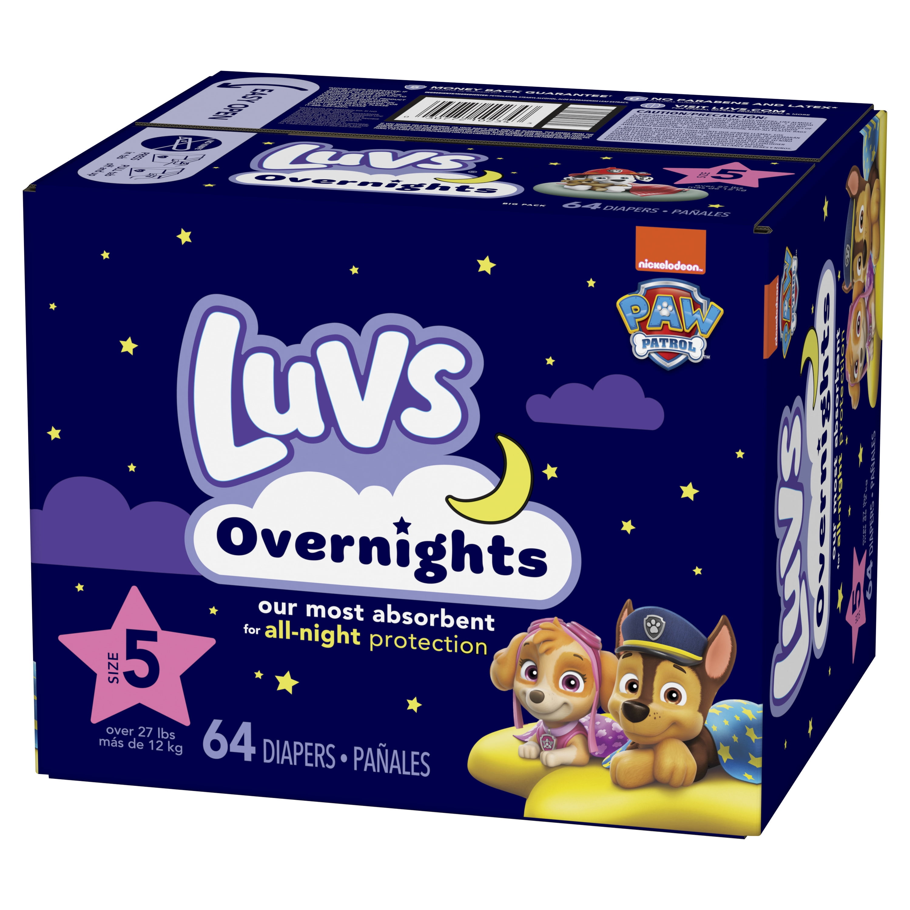 Luvs Overnights Diapers Size 5, 64 Count (Select for More Options)