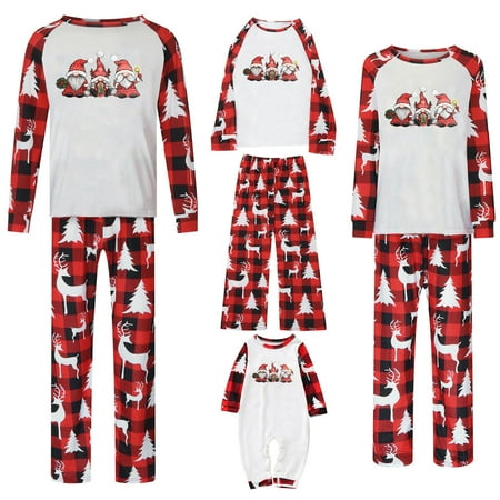 

Family Christmas Matching Family Pajamas Sets for Men Women Funny Elk Deer Print Pjs Holiday Xmas Sleepwear Homewear