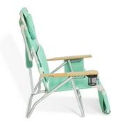 Open Box Ostrich Deluxe 3N1 Outdoor Lawn Beach Lounge Chair w/Footrest, Teal