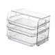 thumbnail image 2 of Estante para platos laterales, organizador para refrigerador, estante multiusos para almacenar alimentos, estante para alimentos de varias capas. blanco 3 capas, 2 of 9