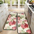 thumbnail image 4 of Kitchen Rugs Sets Of 2,Pioneer Flower Floral Print Pattern Anti Fatigue Kitchen Mat Rugs Non Slip Washable,Decorative Kitchen Floor Mats for Kitchen,Sink,Laundry,17"x47"+17"x47", 4 of 5