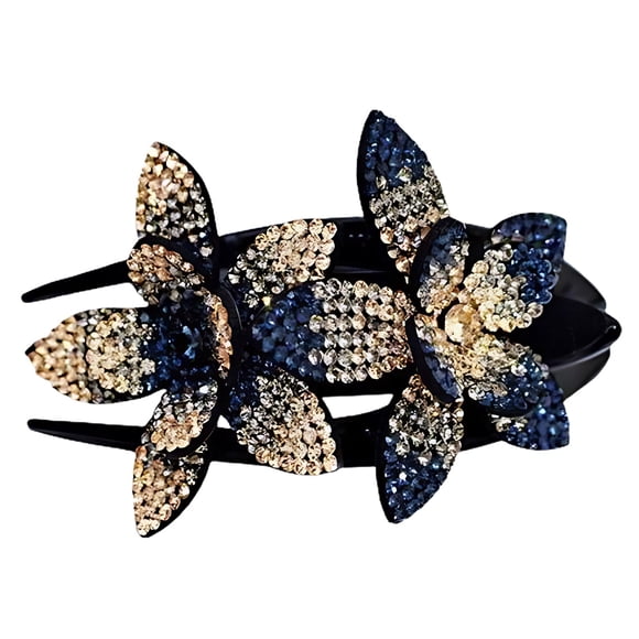 Dvkptbk Lady elegant bun tail clip New Rhinestone Flower Ducks Beak Clip Large Korean Elegant Lady Elegant Plates Hair Barrette Hair Clip Accessories Woman