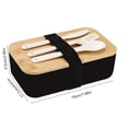 thumbnail image 3 of Openpig Japanese-Style Double-Layer Bamboos-Handled Lunch Box Compartmentalized Plastic Lunch Box For Office Workers And Students, 3 of 6