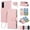 Pink, variant on Decase PU Leather Wallet Case Compatible with Samsung Galaxy A14 5G with Card Slots and Zipper Pocket,Shockproof Flip Cover with Kickstand,Magnetic Closure,Wrist & Shoulder Strap,Slim Back Cover,Beige
