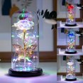 thumbnail image 1 of PENGXIANG Rose Light Artificial Galaxy Rose Lamp with Butterfly and Colorful LED Rose Flowers In Glass Battery Powered, 1 of 6