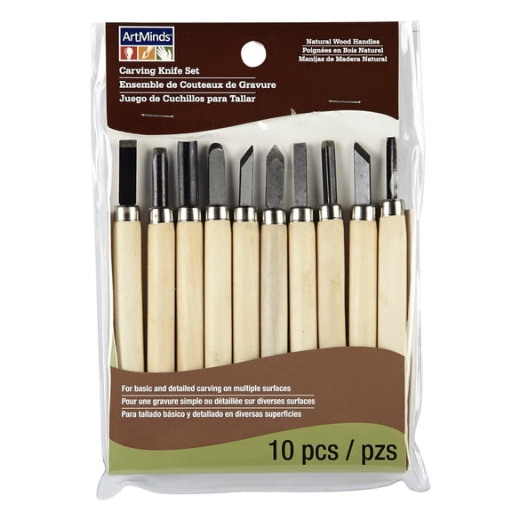 6 Packs: 10 ct. (60 total) Wood Carving Knife Set by ArtMindsâ„¢