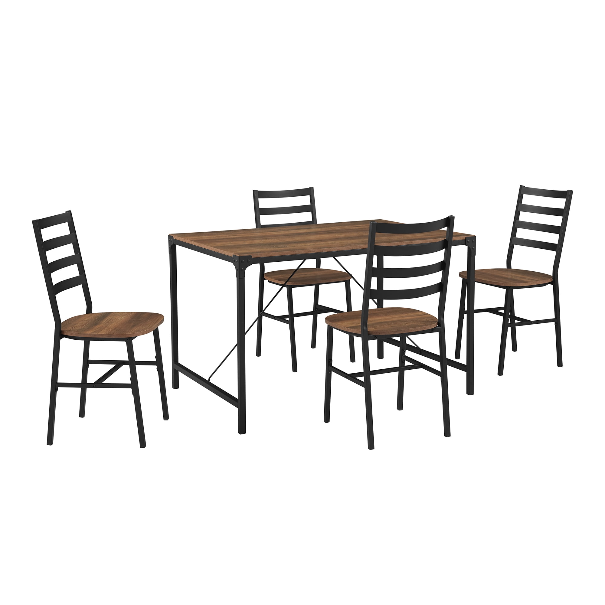 Manor Park 5-Piece Rustic Dining Set - Reclaimed Barnwood
