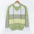 thumbnail image 3 of VANLOFE Long Sleeve Fashion Colorblock Women's Sweater for Winter All-match Winter Hoodie for Women Daily Hoodie Young Sweater 4XL Green, 3 of 5
