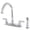 Polished Chrome, variant on Kingston FB7795NDLSP NuvoFusion Two-Handle 4-Hole 8" Centerset Kitchen Faucet with Side Sprayer in Oil Rubbed Bronze