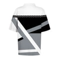 thumbnail image 4 of Blusas para las Mujeres Impresión Casual Manga Corta Turndown Collar Botón Superior, Tops Cortos para las Mujeres, 4 of 5