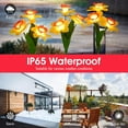 2Pack 3 Heads Solar Daffodil LED Lights, Outdoor Flower Stake Lights