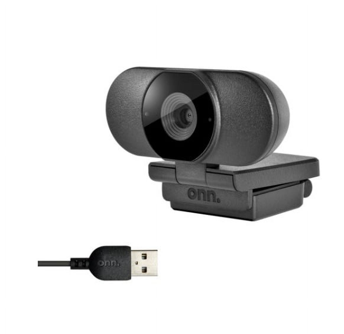 onn. 100028731 Webcam with Autofocus, Up to 1440p Resolution, Built-in Microphone