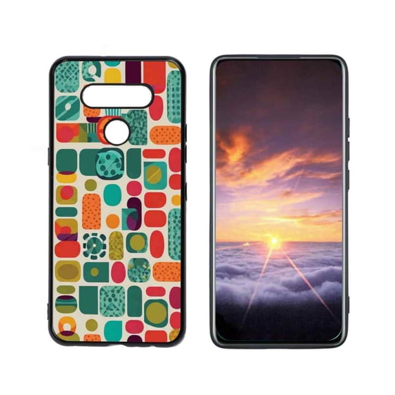 Watercolor-Art-s-And-Cute-Boho-Rubber-Liner-Hard-2 Phone Case, Degined for LG Q51 Case Men Women, Flexible Silicone Shockproof Case for LG Q51