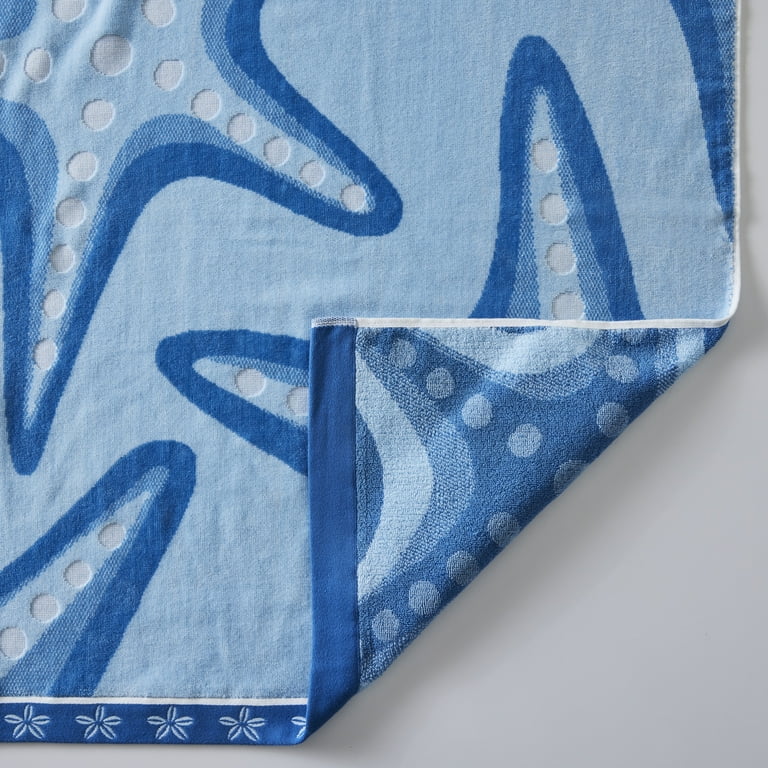 Better Homes & Gardens Oversized Cotton Blend Blue Starfish Better Homes & Gardens Oversized Cotton Blend Blue Starfish