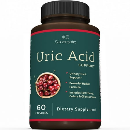 Premium Uric Acid Support Supplement – Uric Acid Formula & Urinary Tract Support – Includes Tart Cherry, Chanca Piedra, Celery Extract & Cranberry – 60 Veggie