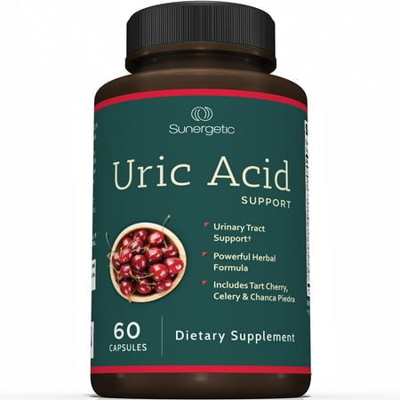 Premium Uric Acid Support Supplement – Uric Acid Formula & Urinary Tract Support – Includes Tart Cherry, Chanca Piedra, Celery Extract & Cranberry – 60 Veggie Capsules